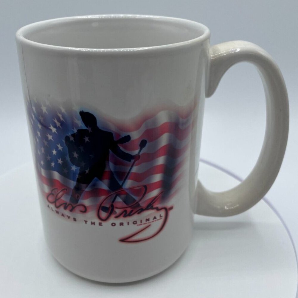 Elvis Presley Coffee - Tea Mug U.S.A. American Flag Always the Original Cup